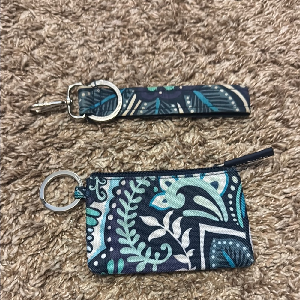 Vera Bradley Patterned ID Holder and Keychain